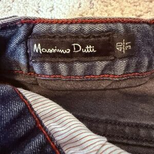 Massimo Dutti Jeans Mens Size 31 Medium Blue Denim Slim Cut Button Fly Casual